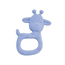 Mordeiro de silicone girafa festa azul