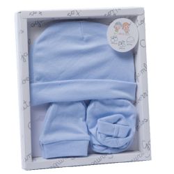 Conjunto de Luvas, Patos e Chapéu Azul