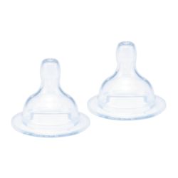 Conjunto de 2 Tetinas de Silicone Fluxo Médio