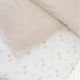 Kit Nórdico + Protetor para Minicama Coelhos Branco- Bege Micuna