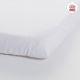 Lençol de baixo ajustável para minicama 50X90X12 cm liso e branco