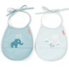 Conjunto de 2 babadores com bolso pequeno Elphee Azul