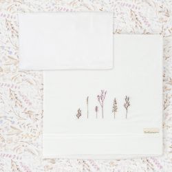 Tríptico Berço 60x120cm Nice - Branco/Lilás
