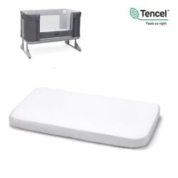 Bajera Ajustável Impermeável Tencel Minicuna Forever 54X108X12Liso E Branco