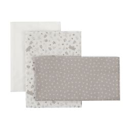 Lençol de Berço 3 Pcs (Berço 70) 70X140X1 Cm Abete Bege