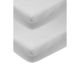 Lençol Ajustável para Berço 60 Pack 2 60X120 Cm Me-Uni Light Grey