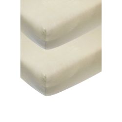 Lençol Ajustável Berço 60 Pack 2 60X120 Cm Me-Uni Sand