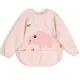 Babador Com Bolso E Mangas Tiny Farm Rosa