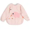 Babador Com Bolso E Mangas Tiny Farm Rosa