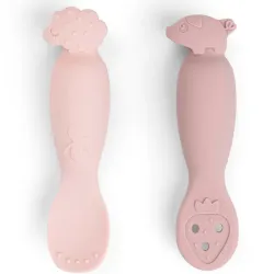 Set de Colheres de Aprendizagem Tiny Farm Rosa