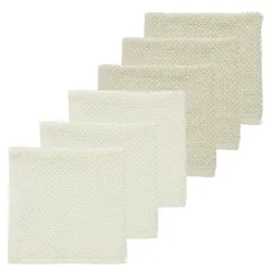 Pack 6 Toalla Faciales 30X30 Cm Me-Popcorn Naturel/S.Sand