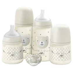 Set de Biberões Wild And Free Newborn Essentials Bege Suavinex