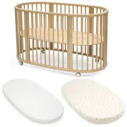 Cama Stokke Sleepi V3 com Colchão e Lençol de Baixo