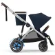 Cochecito Elétrico Cybex E-Gazelle Silver Ocean Blue