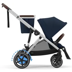 Cochecito Elétrico Cybex E-Gazelle Silver Ocean Blue