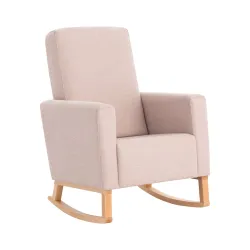 Sofá de Amamentação Liso em Rosa 70X70X104Cm