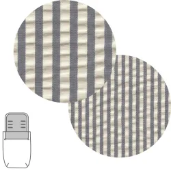 Saco Capazo + Colchoneta Derby Cinza 35X80X6Cm