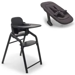 Pack Bugaboo Giraffe Madeira Preta + Hamaca + Baby Set + Bandeja