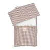 Edredão + lençol + almofada 120x60 Praline Vichy/riscas Moka Tog 2,5