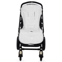 Colchoneta Little Bloom Flor Cinza