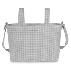 Bolsa Crossbody Couro Little Bloom Vichy Cinza