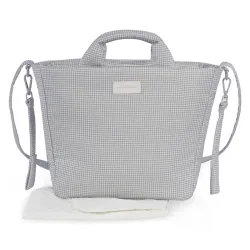 Bolsa Canastilla Little Bloom Vichy Cinza
