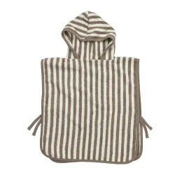 Poncho de Banho 1-3 Anos Me-Fat Stripe Taupe