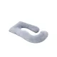 Almofada de Amamentação Forma U Pp101 46X46X15 Cm Cinza Veludo