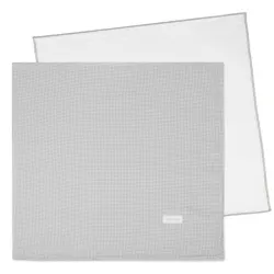 Conjunto/2 Muselinas 70x70 Cm Little Bloom Vichy Cinza