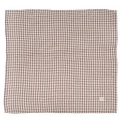 Funda Colchão Cuco Rayas + Muselina Praline Vichy Moka