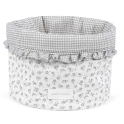 Cestito Home Little Bloom Flor Cinza