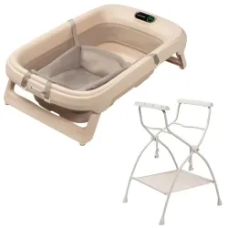 Bañera Maxicosi Indigo Plus Muted Terra inclui Suporte Recém Nascido e Suporte Elegance Beige
