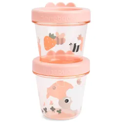 Contêineres Porta Alimentos 2-pack Tiny Farm Rosa